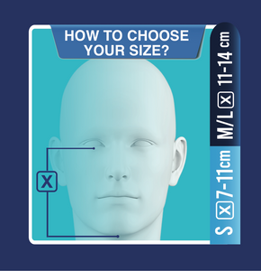 Camo Blue Face Mask Size Guide